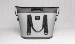 YETI Hopper Two 40 Portable Cooler, Fog Gray / Tahoe Blue -Backpack Shop 71wciPwm3DL