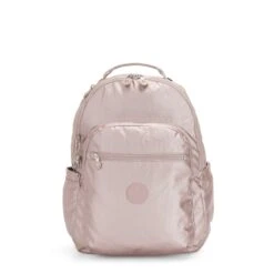 Kipling Seoul Large 15" Laptop Metallic Backpack Metallic Rose