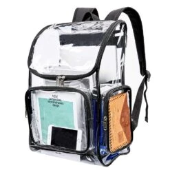Heavy Duty Clear Backpack Security Transparent PVC Backpack For Work, Security Check