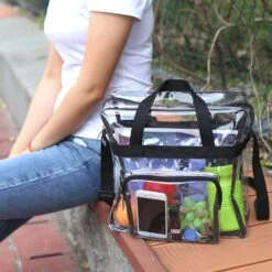 Magicbags Clear Tote Bag Stadium Approved,Adjustable Shoulder Strap And Zippered Top,Stadium Security Travel & Gym Clear Bag, Perfect For Work, School, Sports Games And Concerts-12 X12 X6 9 Magicbags Clear Tote Bag Stadium Approved,Adjustable Shoulder Strap And Zippered Top,Stadium Security Travel & Gym Clear Bag, Perfect For Work, School, Sports Games And Concerts-12 X12 X6 -Backpack Shop 71xmy9V3VHL