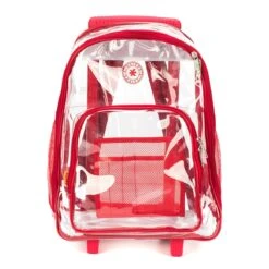 Rolling Clear Backpack Heavy Duty Bookbag Quality See Through Workbag Travel Daypack Transparent School Book Bags With Wheels Red 13 Rolling Clear Backpack Heavy Duty Bookbag Quality See Through Workbag Travel Daypack Transparent School Book Bags With Wheels Red -Backpack Shop 71z1HHB8 JL