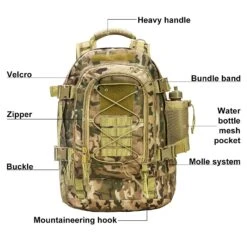 PANS Military Travel Backpack Tactical Outdoor Daypack MOLLE Bag For Hiking,Camping -Backpack Shop 811BWoE1mJL