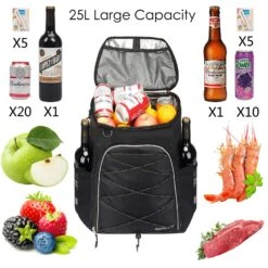 SEEHONOR Insulated Cooler Backpack Leakproof Soft Cooler Bag 25 Cans Black 13 SEEHONOR Insulated Cooler Backpack Leakproof Soft Cooler Bag 25 Cans Black -Backpack Shop 81510tzqHvL