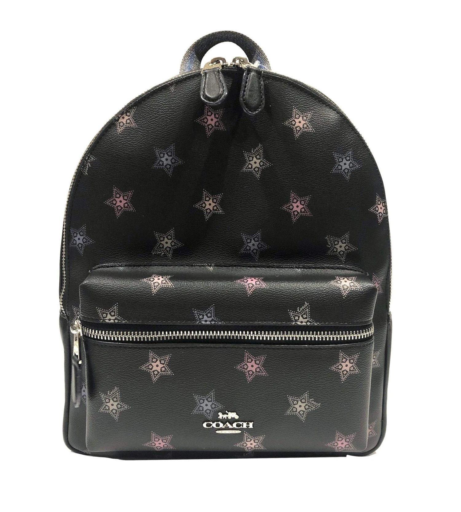 Coach F30550 Medium Charlie Backpack (SV/Black Multi) 1 Coach F30550 Medium Charlie Backpack (SV/Black Multi)
