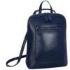 Heshe Women's Vintage Leather Backpack Casual Daypack For Ladies And Girls (Navy Blue)