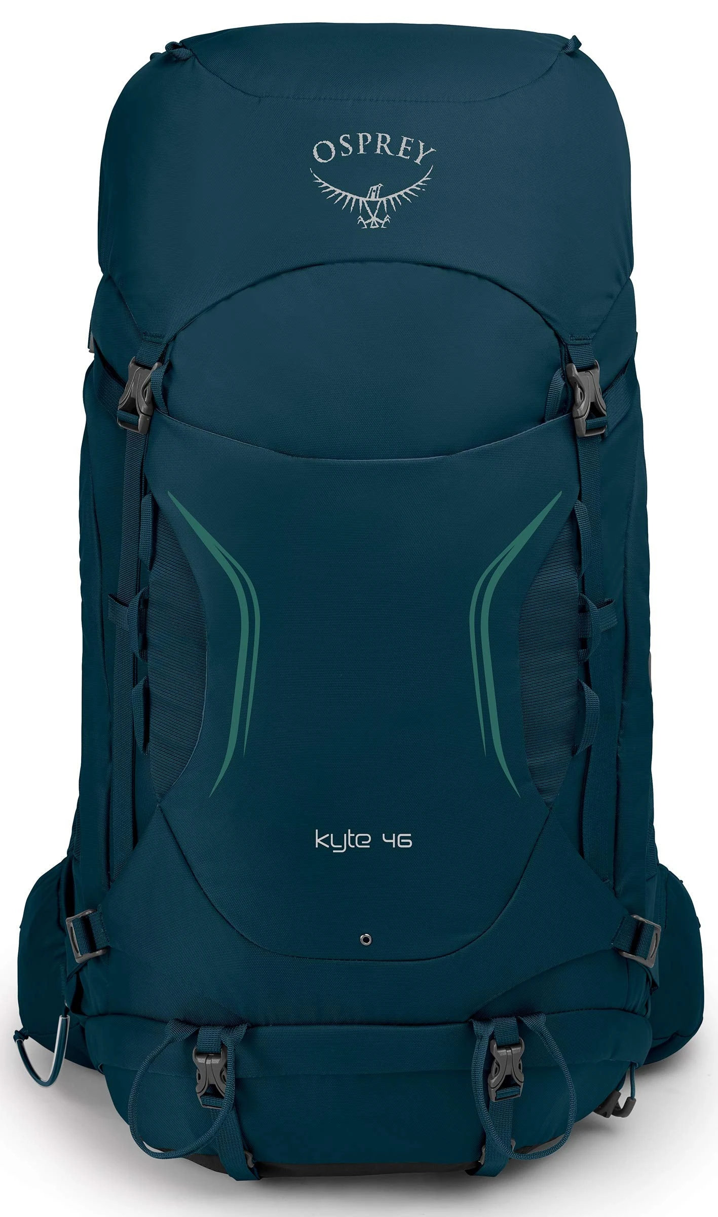 Osprey Packs Kyte 46 Women's Backpack, Ice Lake Green, WX/Small 2 Osprey Packs Kyte 46 Women's Backpack, Ice Lake Green, WX/Small - Image 2