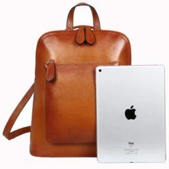 Heshe Women's Vintage Leather Backpack Casual Daypack For Ladies And Girls (Sorrel) -Backpack Shop 816g6Ve7bWL