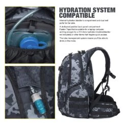 Mardingtop 28L Tactical Backpacks Molle Hiking Daypacks For Camping Hiking Military Traveling Motorcycle (28L-Black Multicam) -Backpack Shop 819lbuAskfL