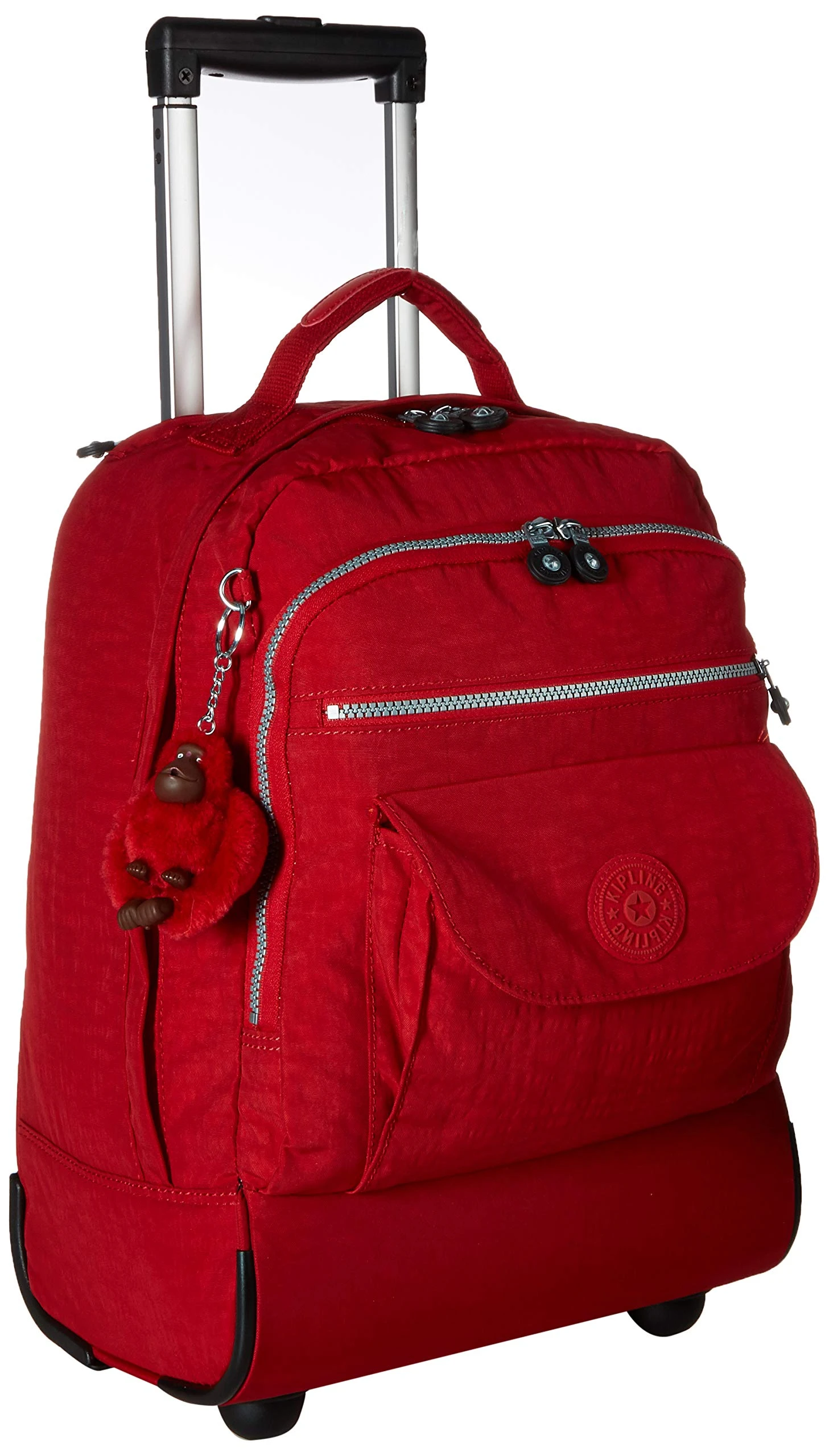 Kipling Sanaa Solid Rolling Backpack Backpack, Cherry 1 Kipling Sanaa Solid Rolling Backpack Backpack, Cherry