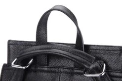 Heshe Womens Leather Backpack Casual Style Flap Backpacks Daypack For Ladies (Black-R) -Backpack Shop 81CluwbR82L