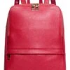 Coolcy Hot Style Women Real Genuine Leather Backpack Fashion Bag (Rose)