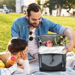 Backpack Cooler Backpack Insulated, Hiking Backpack Coolers, Travel Backpack Great Soft Cooler Bag For Backpacking, Camping, Picking Bag, Beach Bag, Lunch Bag For Women And Men, Holds 20 Cans Gray -Backpack Shop 81F8Uq lEtL