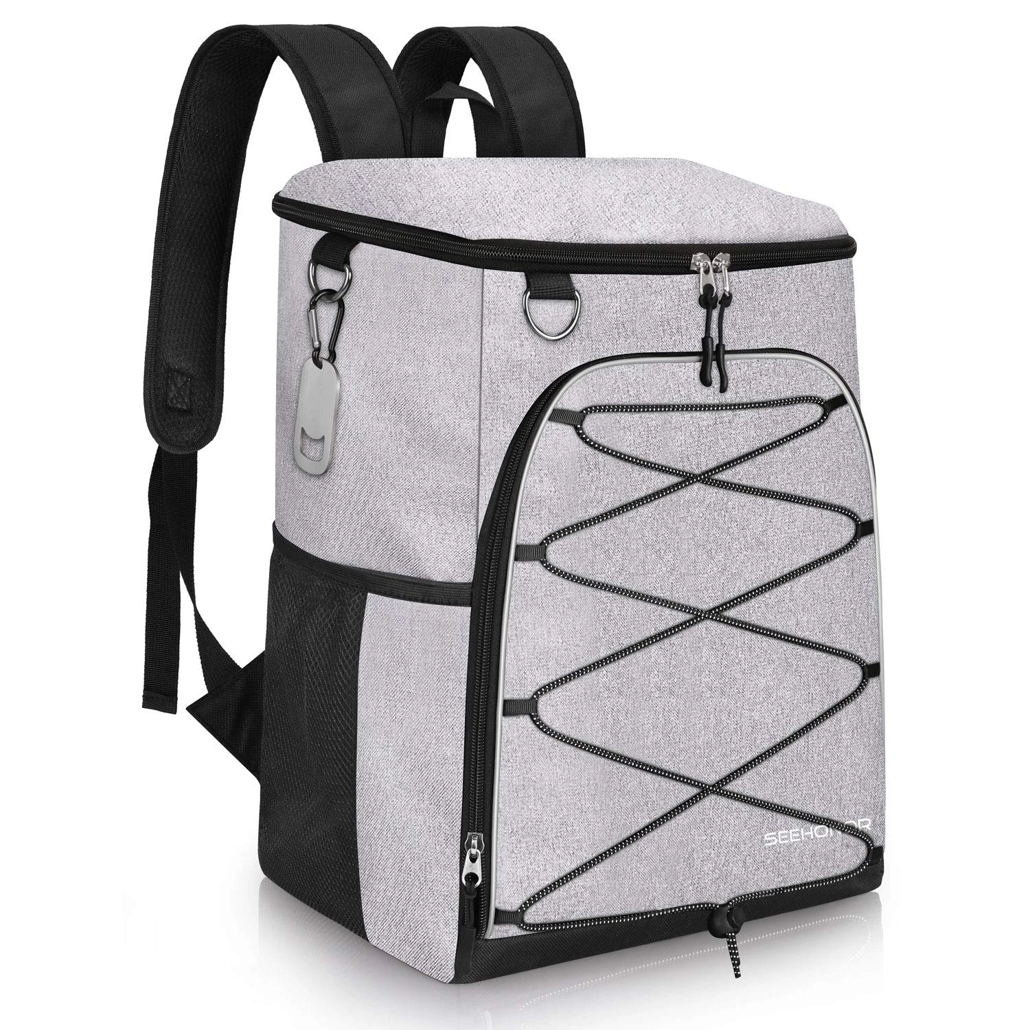 SEEHONOR Insulated Cooler Backpack Leakproof Soft Cooler Bag Lightweight Backpack Cooler 25 Cans Grey 1 SEEHONOR Insulated Cooler Backpack Leakproof Soft Cooler Bag Lightweight Backpack Cooler 25 Cans Grey