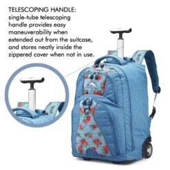 High Sierra Freewheel Wheeled Laptop Backpack, 15-inch Student Laptop Backpack Denim Rose -Backpack Shop 81Hc3svv5 L