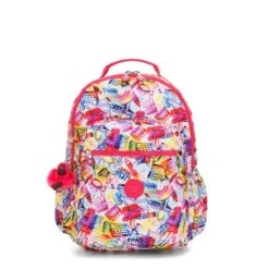 Kipling Seoul Go Large Printed Laptop 15" Backpack Doodle Print