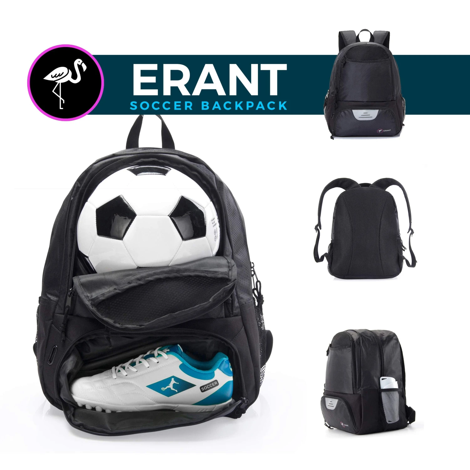 ERANT Soccer Bag For Girls - Soccer Backpack For Boys - Soccer Bags For Boys - Girls Soccer Bags With Ball Holder - Soccer Backpack For Girls - Kids Soccer Bag Kids - Soccer Backpacks With Ball Holder 7 ERANT Soccer Bag For Girls - Soccer Backpack For Boys - Soccer Bags For Boys - Girls Soccer Bags With Ball Holder - Soccer Backpack For Girls - Kids Soccer Bag Kids - Soccer Backpacks With Ball Holder - Image 7
