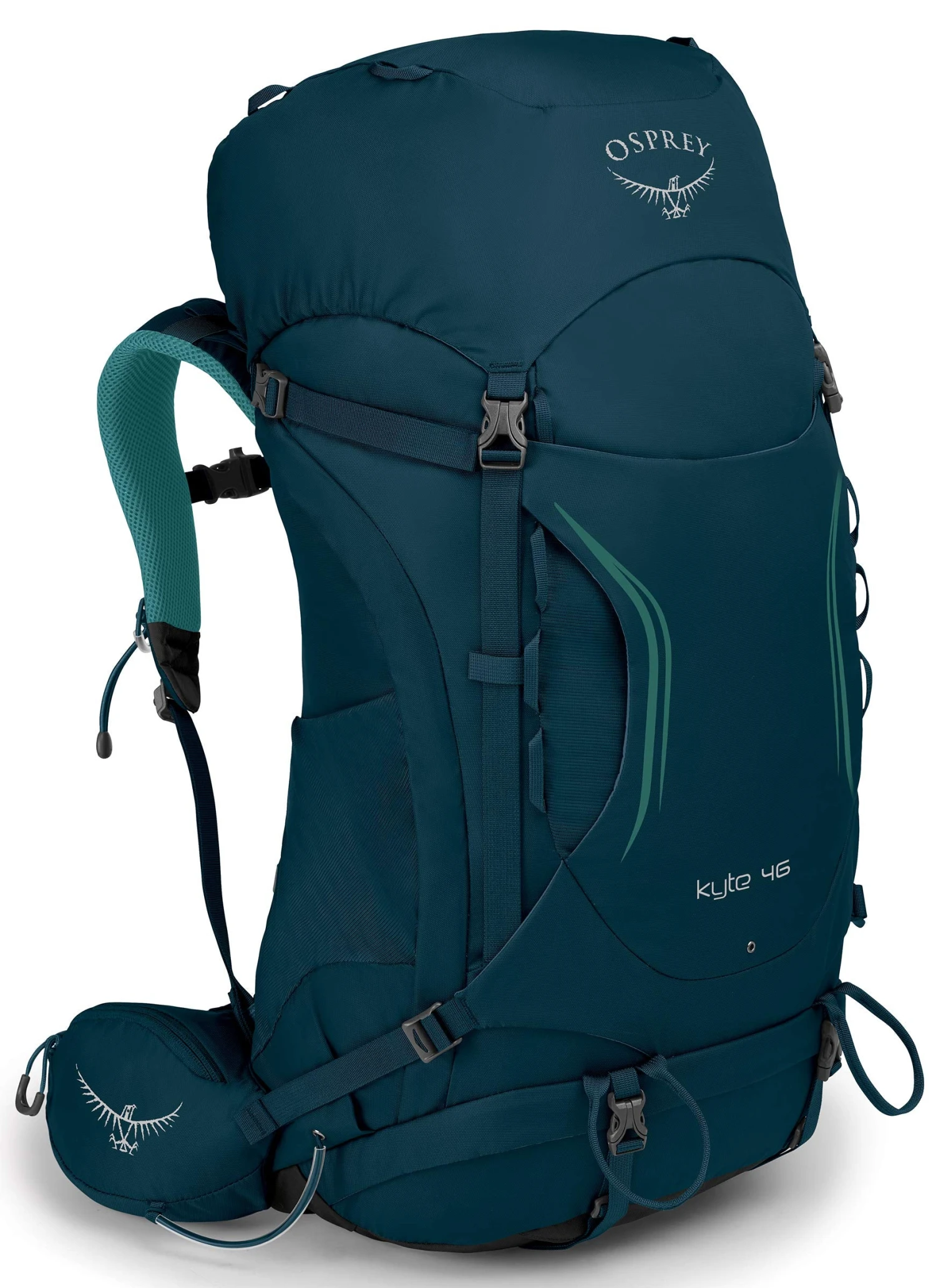 Osprey Packs Kyte 46 Women's Backpack, Ice Lake Green, WX/Small 1 Osprey Packs Kyte 46 Women's Backpack, Ice Lake Green, WX/Small