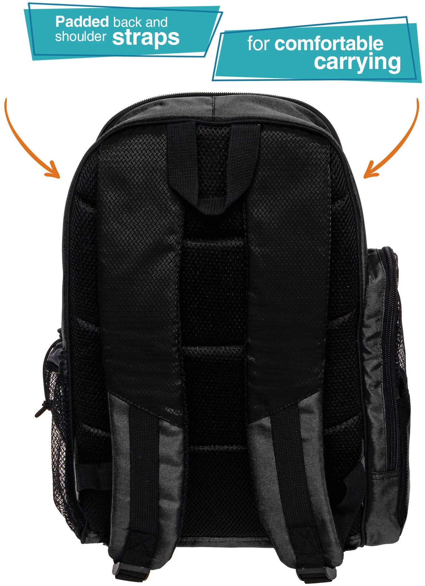 LISH Soccer Backpack - Large School Sports Gym Bag W/ Ball Compartment (Black) 5 LISH Soccer Backpack - Large School Sports Gym Bag W/ Ball Compartment (Black) - Image 5