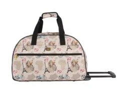 LUCAS Luggage 22 Inch Printed Rolling Carry-On Suitcase Wheeled Duffel (22in, Paris) -Backpack Shop 81SNiY49Z5L