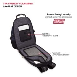SwissGear Travel Gear 1900 Scansmart TSA Friendly Laptop Backpack Blue 10 SwissGear Travel Gear 1900 Scansmart TSA Friendly Laptop Backpack Blue -Backpack Shop 81T1dv0sHsL