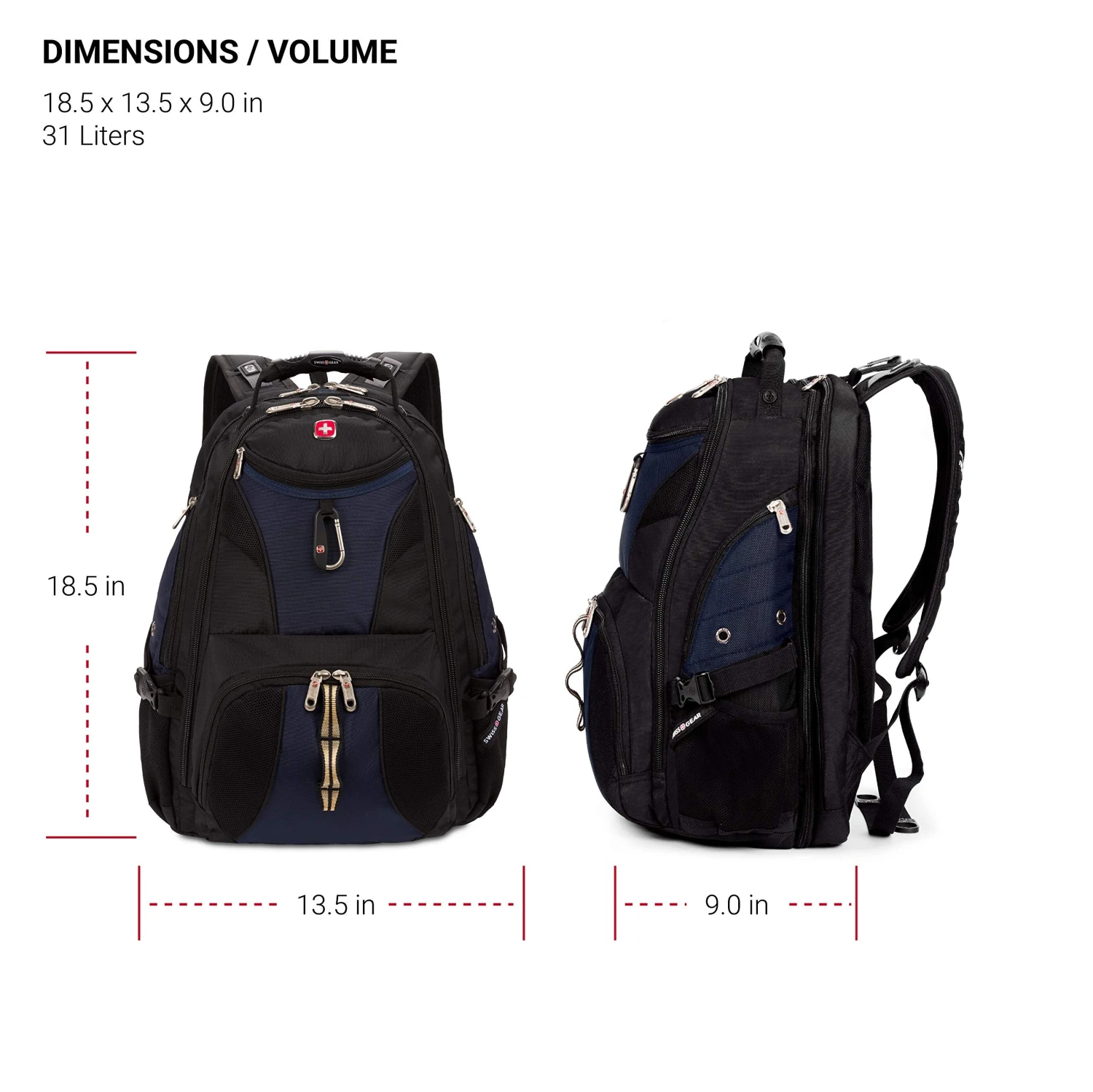 SwissGear Travel Gear 1900 Scansmart TSA Friendly Laptop Backpack Blue 3 SwissGear Travel Gear 1900 Scansmart TSA Friendly Laptop Backpack Blue - Image 3