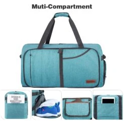 Canway 65L Travel Duffel Bag, Foldable Weekender Bag With Shoes Compartment For Men Women Water-proof & Tear Resistant 9 Canway 65L Travel Duffel Bag, Foldable Weekender Bag With Shoes Compartment For Men Women Water-proof & Tear Resistant -Backpack Shop 81U1INzXABL