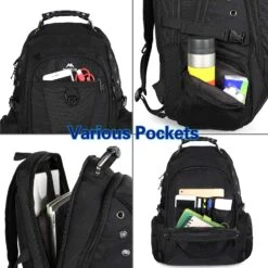 Matein Rolling Backpack, Travel Backpack With Removable Wheels For Men And Women, Roller Backpack Fit 17 Inch Laptop For Business, School, College, Black -Backpack Shop 81WDoTMzmsL