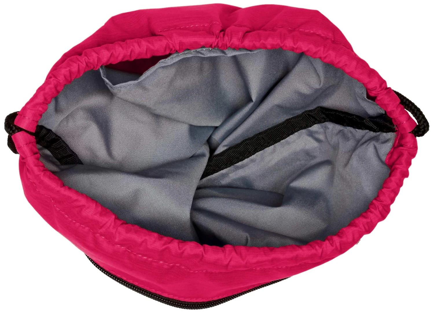 Nike Brasilia Training Gymsack, Drawstring Backpack With Zipper Pocket And Reinforced Bottom, Rush Pink/Rush Pink/White 3 Nike Brasilia Training Gymsack, Drawstring Backpack With Zipper Pocket And Reinforced Bottom, Rush Pink/Rush Pink/White - Image 3