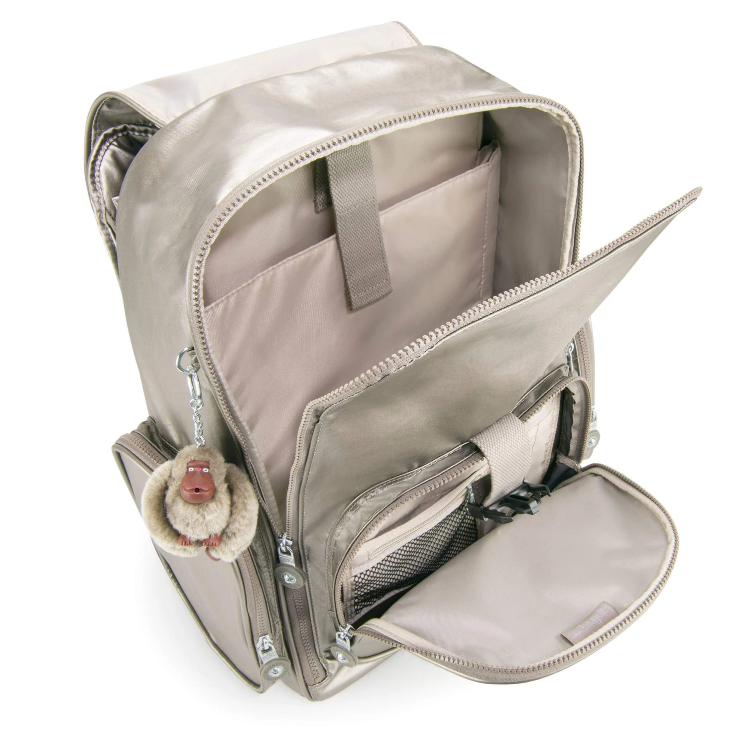 Kipling Alcatraz II Metallic Large Rolling Laptop Backpack Metallic Pewter 2 Kipling Alcatraz II Metallic Large Rolling Laptop Backpack Metallic Pewter - Image 2