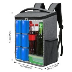 Lifewit Insulated Cooler Bag Backpack, Soft Cooler Soft-Sided Cooling Bag For Beach Picnic Camping BBQ, 24L 30-Can, Grey 12 Lifewit Insulated Cooler Bag Backpack, Soft Cooler Soft-Sided Cooling Bag For Beach Picnic Camping BBQ, 24L 30-Can, Grey -Backpack Shop 81ZZLDcDenL