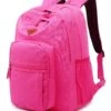 Abshoo Girls Solid Color Backpack For College Women Water Resistant School Bag (HotPink)