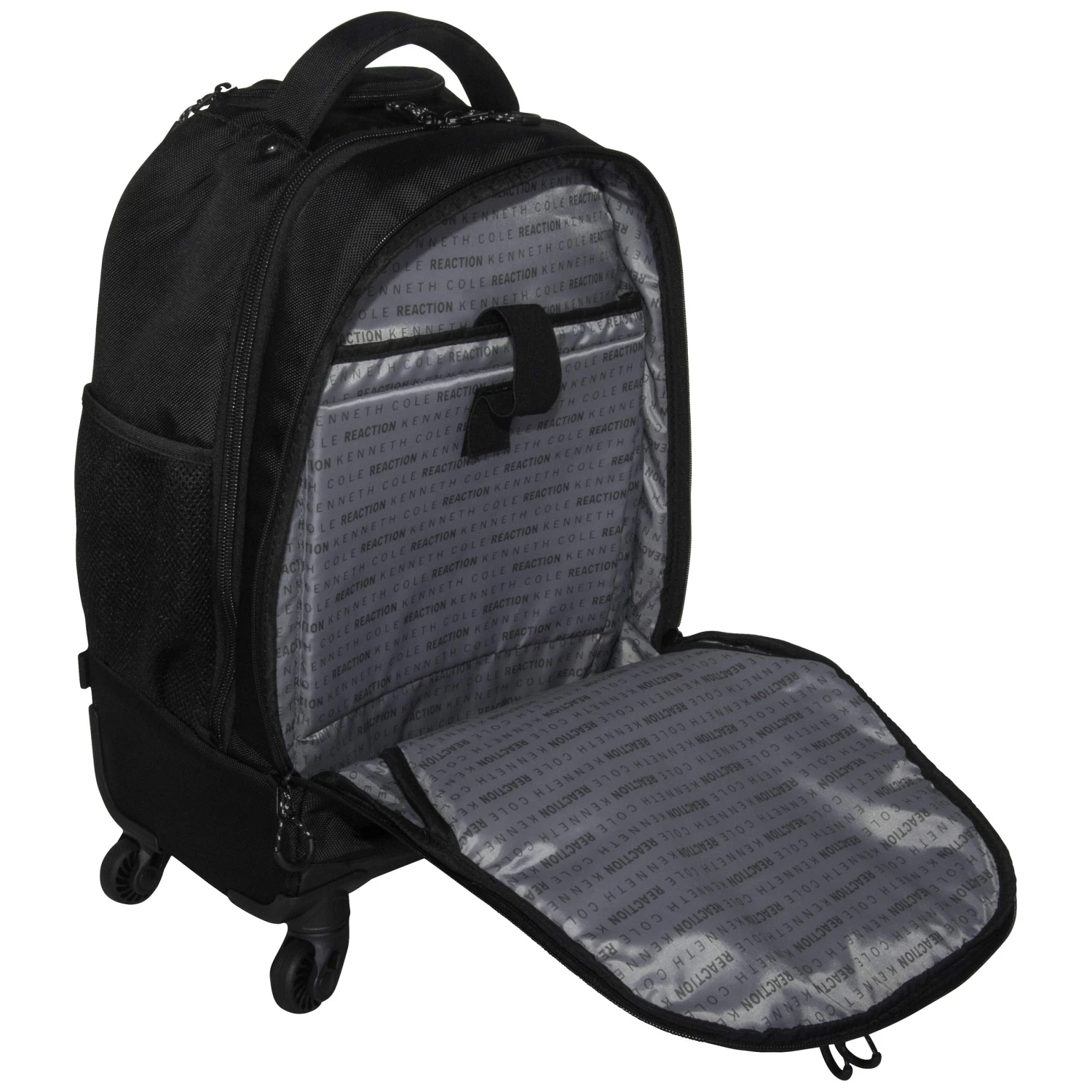 Kenneth Cole Reaction 17" Polyester Dual Compartment 4-Wheel Laptop Backpack, Pindot Charcoal 3 Kenneth Cole Reaction 17" Polyester Dual Compartment 4-Wheel Laptop Backpack, Pindot Charcoal - Image 3