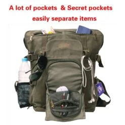 Leather Backpack For Men TOPWOLFS Canvas Backpack Vintage Rucksack Fit 15.6" Laptop School Travel Bag -Backpack Shop 81cnNhX0SuL