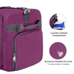 Canway 65L Travel Duffel Bag, Foldable Weekender Bag With Shoes Compartment For Men Women Water-proof & Tear Resistant (Lavender Purple, 65L) -Backpack Shop 81hQCo62JwL