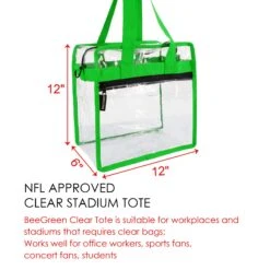 Clear-Crossbody-Messenger-Shoulder-Bags-Seahawks Green With Adjustable Strap,NFL Stadium Approved Transparent Purse -Backpack Shop 81iYcgYTNqL