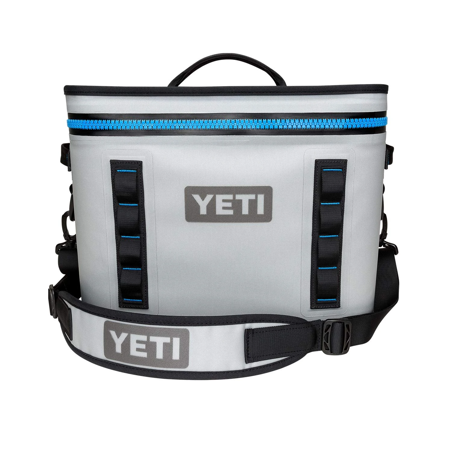 YETI Hopper Flip 18 Portable Cooler, Fog Gray/Tahoe Blue 1 YETI Hopper Flip 18 Portable Cooler, Fog Gray/Tahoe Blue