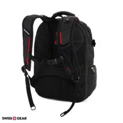 SWISSGEAR 5358 USB Charging SCANSMART ULTIMATE Organization LAPTOP PROTECTION BACKPACK - BLACK/RED -Backpack Shop 81mHEPh4i 2BL