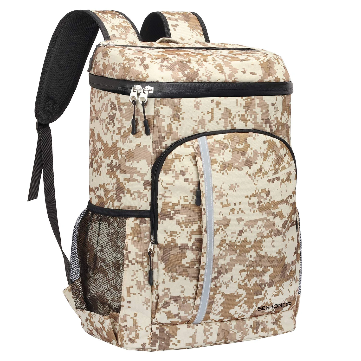 SEEHONOR Insulated Cooler Backpack Leakproof Soft Cooler Bag Lightweight Backpack With Cooler For Lunch Picnic Hiking Camping Beach Park Day Trips, 30 Cans (Camouflage) 1 SEEHONOR Insulated Cooler Backpack Leakproof Soft Cooler Bag Lightweight Backpack With Cooler For Lunch Picnic Hiking Camping Beach Park Day Trips, 30 Cans (Camouflage)