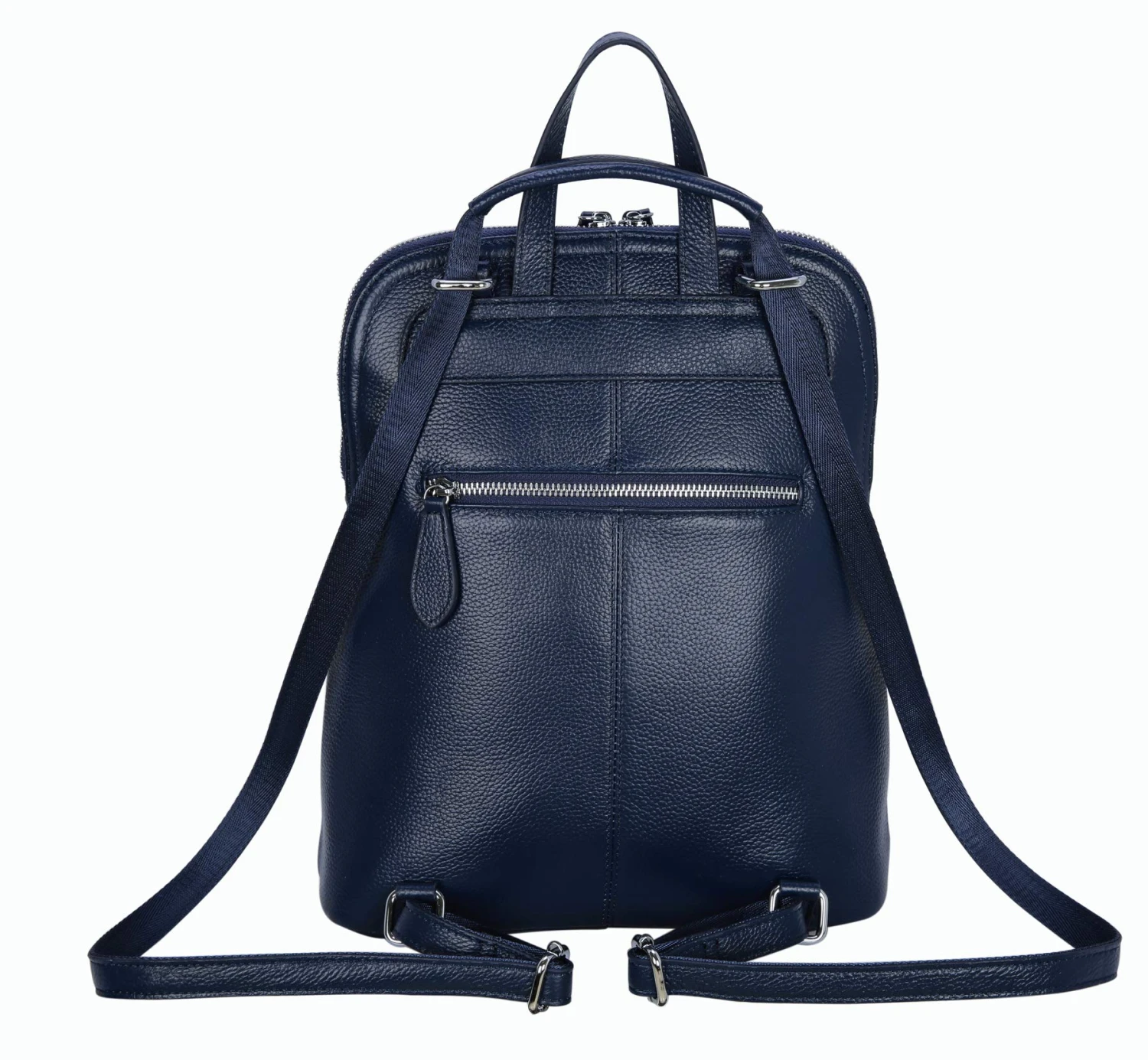 Heshe Women's Vintage Leather Backpack Casual Daypack For Ladies And Girls (Navy Blue) 6 Heshe Women's Vintage Leather Backpack Casual Daypack For Ladies And Girls (Navy Blue) - Image 6