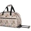 LUCAS Luggage 22 Inch Printed Rolling Carry-On Suitcase Wheeled Duffel (22in, Paris)