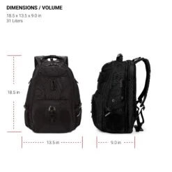 SWISSGEAR Travel Gear 1900 Scansmart TSA Laptop Backpack Black/Black 9 SWISSGEAR Travel Gear 1900 Scansmart TSA Laptop Backpack Black/Black -Backpack Shop 81uFXDM 2B63L