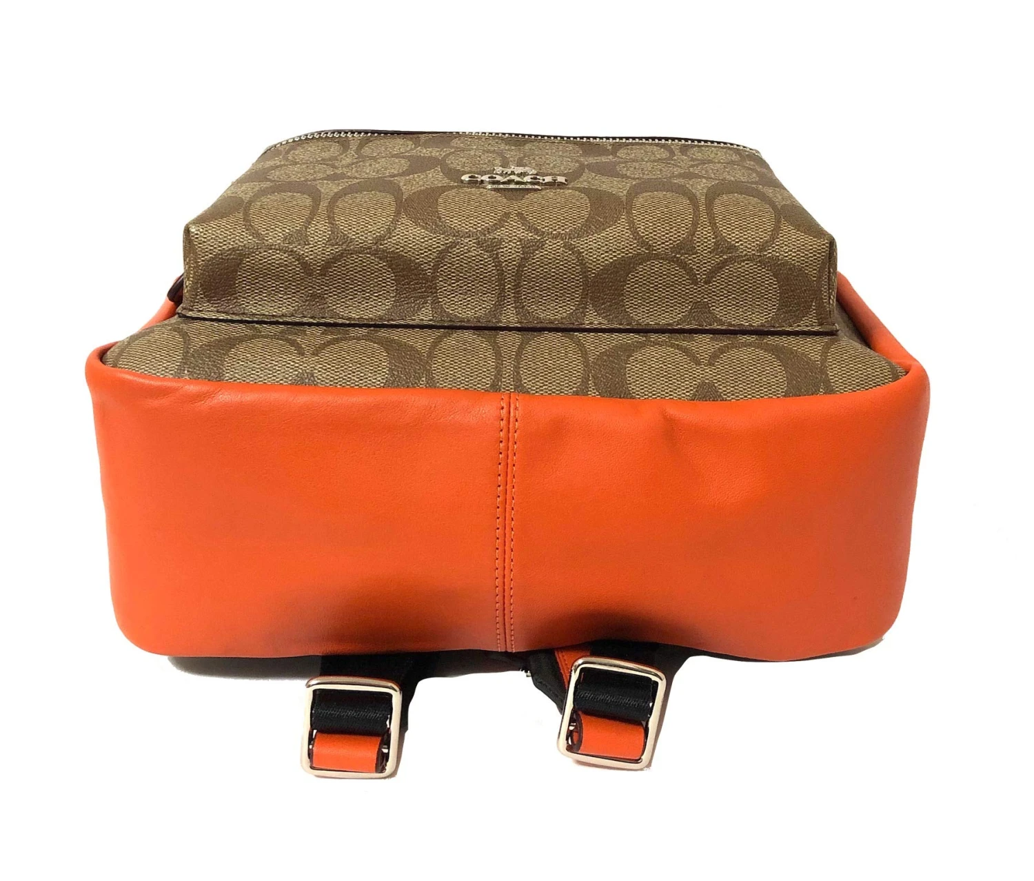 Coach F30550 Medium Charlie Backpack (SV/Khaki Dark Orange) 4 Coach F30550 Medium Charlie Backpack (SV/Khaki Dark Orange) - Image 4