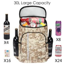 SEEHONOR Insulated Cooler Backpack Leakproof Soft Cooler Bag Lightweight Backpack With Cooler For Lunch Picnic Hiking Camping Beach Park Day Trips, 30 Cans (Camouflage) 13 SEEHONOR Insulated Cooler Backpack Leakproof Soft Cooler Bag Lightweight Backpack With Cooler For Lunch Picnic Hiking Camping Beach Park Day Trips, 30 Cans (Camouflage) -Backpack Shop 81vJBRCcw0L