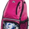 LISH Soccer Backpack - Large School Sports Gym Bag W/ Ball Compartment (Pink)