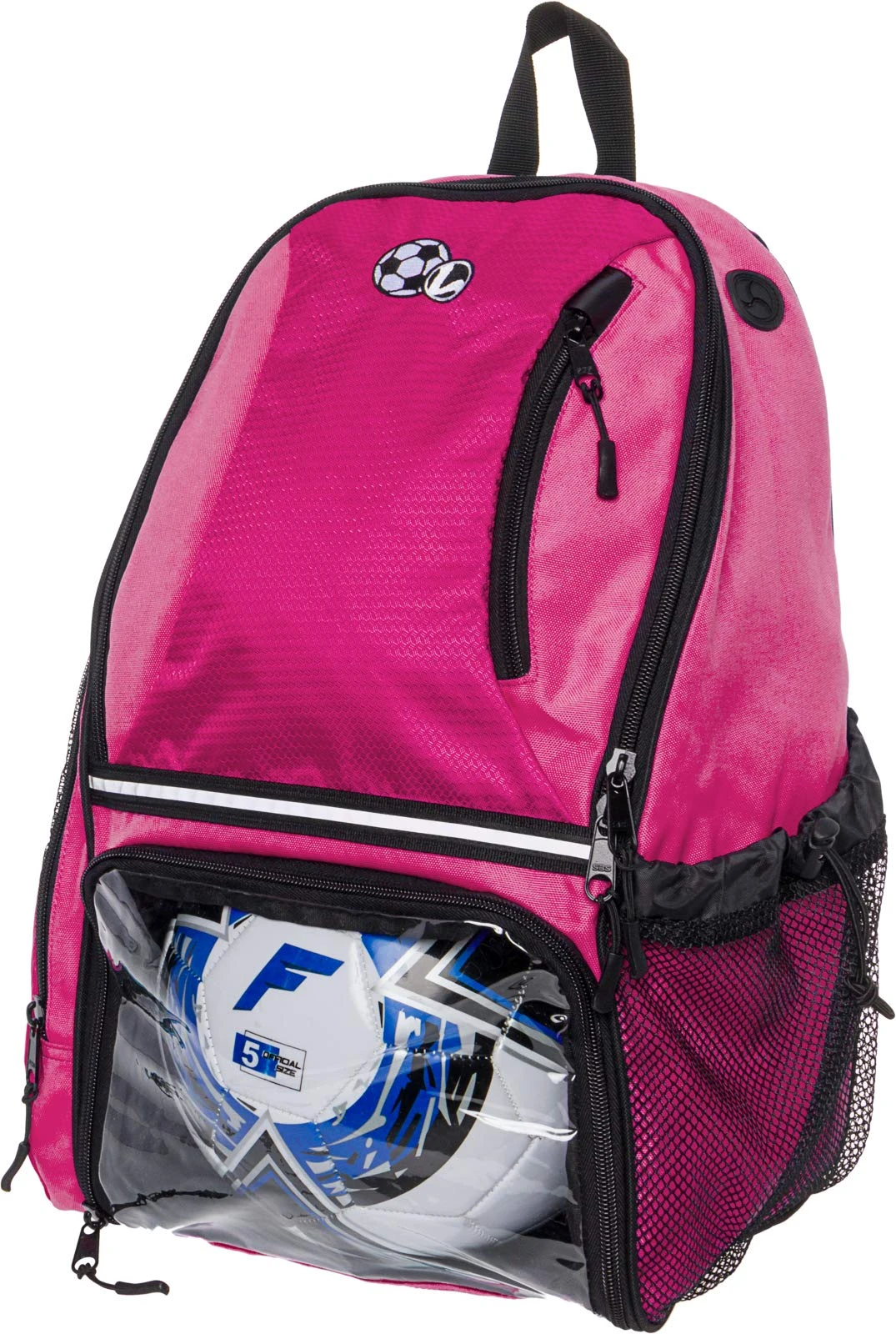 LISH Soccer Backpack - Large School Sports Gym Bag W/ Ball Compartment (Pink) 1 LISH Soccer Backpack - Large School Sports Gym Bag W/ Ball Compartment (Pink)