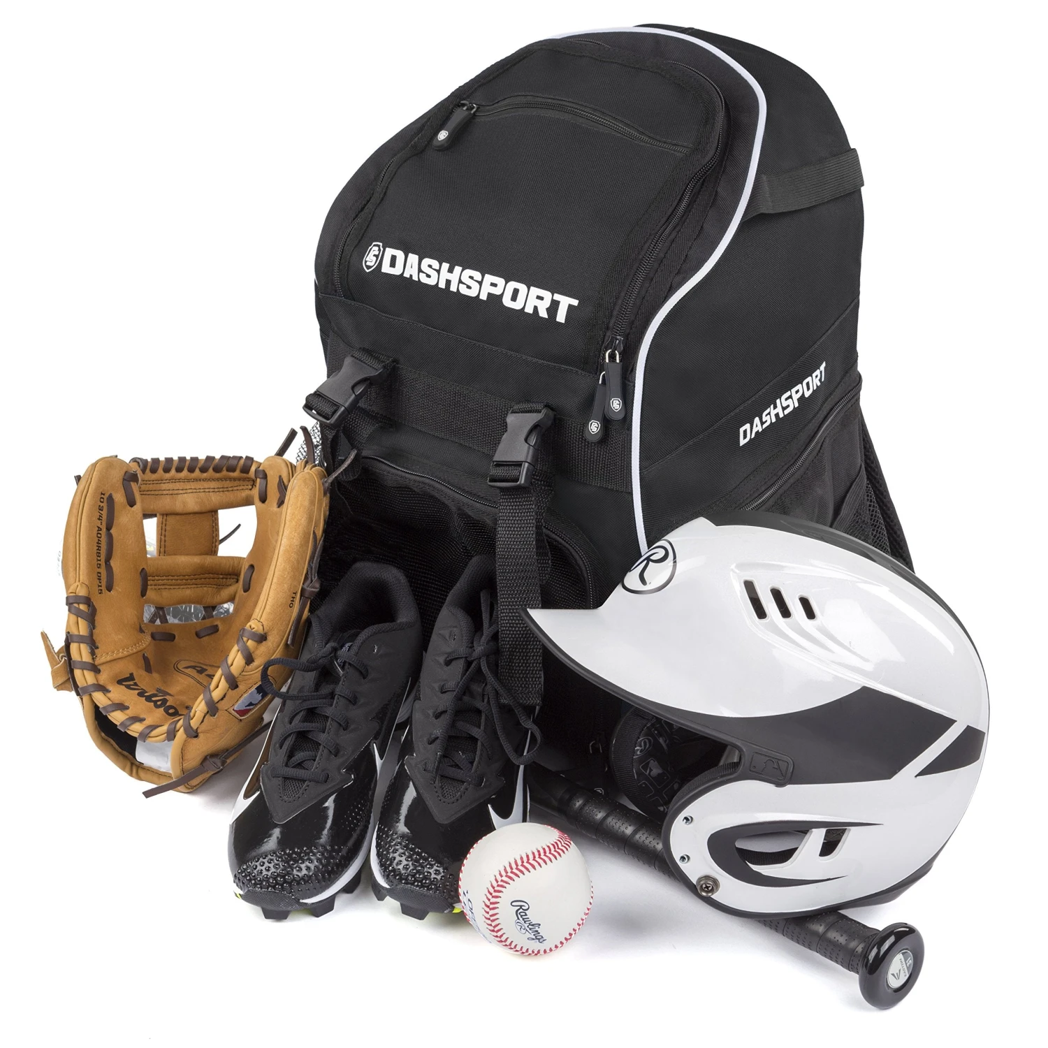 Baseball Bag Softball Backpack - DashSport Bat Bag | T-Ball Equipment And Softball Bag | Bat Pack (Black) 6 Baseball Bag Softball Backpack - DashSport Bat Bag | T-Ball Equipment And Softball Bag | Bat Pack (Black) - Image 6
