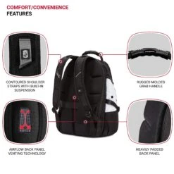 SWISSGEAR Large ScanSmart Laptop Backpack | TSA-Friendly Carry-on | Travel, Work, School | Men's And Women's - Black/White -Backpack Shop 91FcYu3kbQL