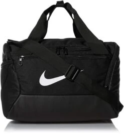NIKE Brasilia X-Small Duffel - 9.0, Black/Black/White, Misc