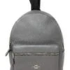 Coach Pebbled Leather Medium Charlie Backpack Tote (Grey)
