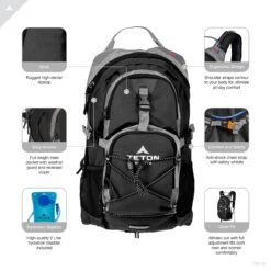 TETON Sports Oasis 1100 Hydration Pack | Free 2-Liter Hydration Bladder | Backpack Design Great For Hiking, Running, Cycling, And Climbing | Black 12 TETON Sports Oasis 1100 Hydration Pack | Free 2-Liter Hydration Bladder | Backpack Design Great For Hiking, Running, Cycling, And Climbing | Black -Backpack Shop 91HYRtbVoeL